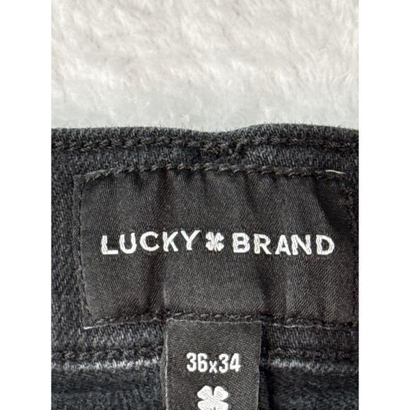 Lucky Brand 110 Slim Stretch Black Jeans Mens 36x34 - Picture 2 of 9